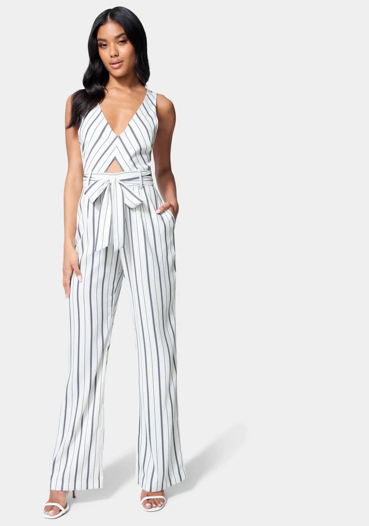 Sleeveless Wide Leg Jumpsuit | Bebe