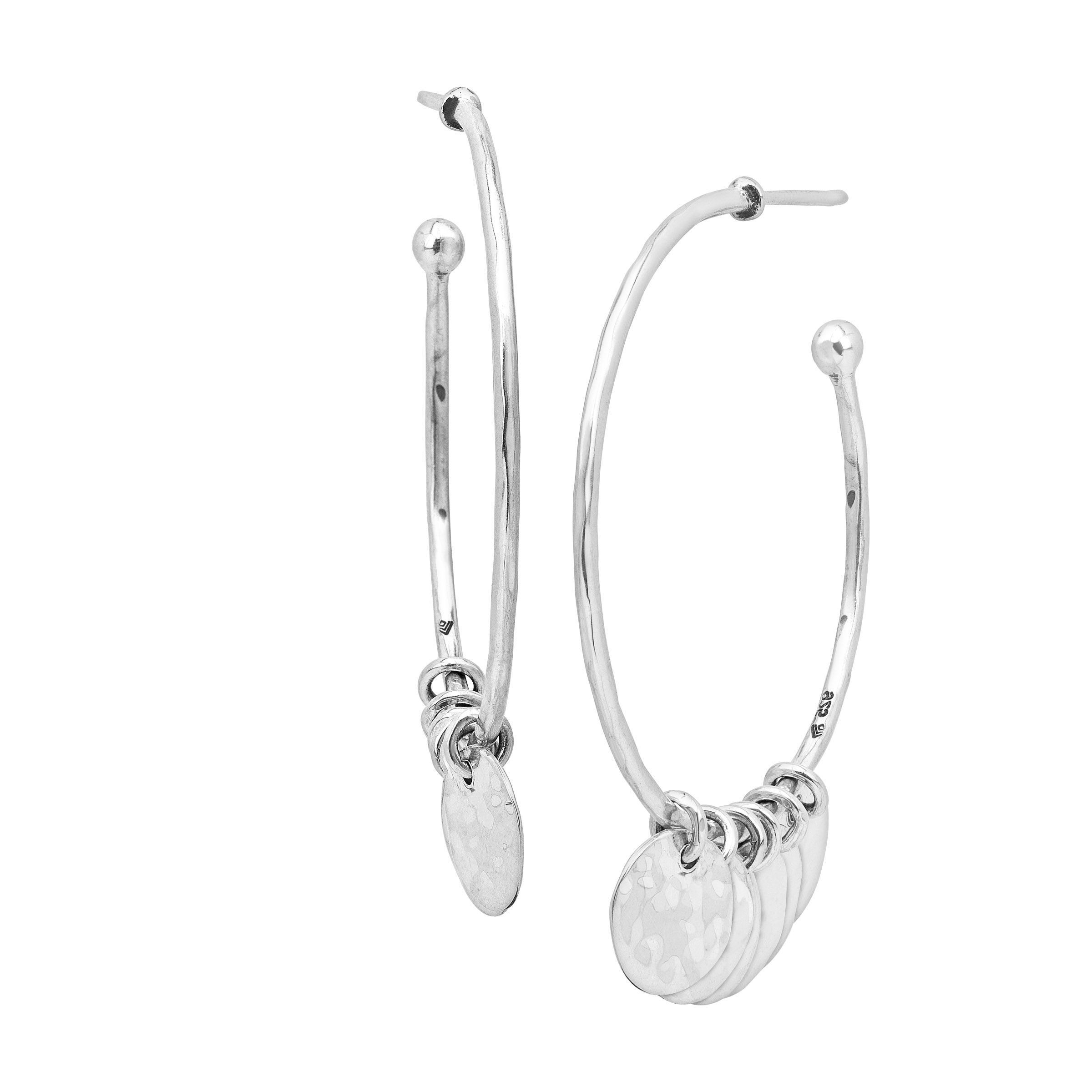 Silpada 'Snow in Summer' Dangle Hoop Earrings in Sterling Silver | Silpada