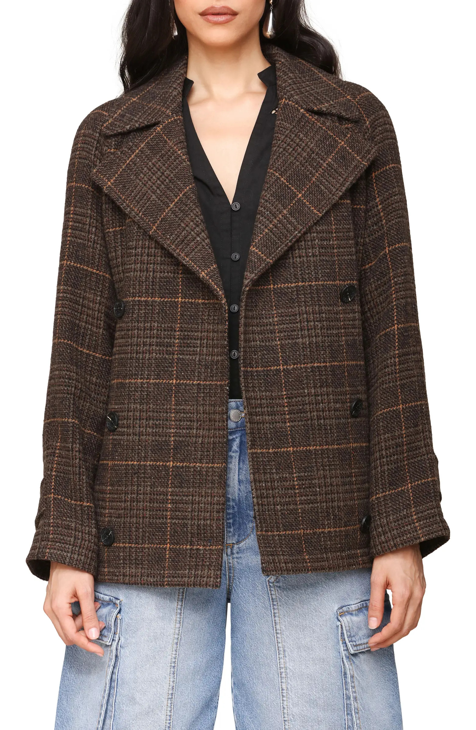 Double Breasted Plaid Coat | Nordstrom