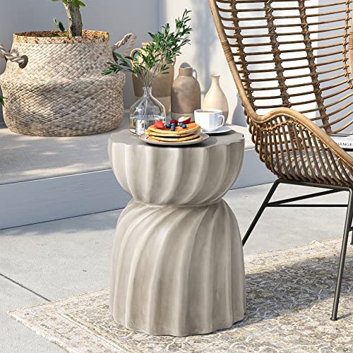SUNBURY Outdoor Side Table, 19" H Outdoor Accent End Table, Patio Side Tables, Outdoor Coffee Tables, Garden Stool and Plant Stand for Patio, Garden, Living Room, and Backyard | Amazon (US)