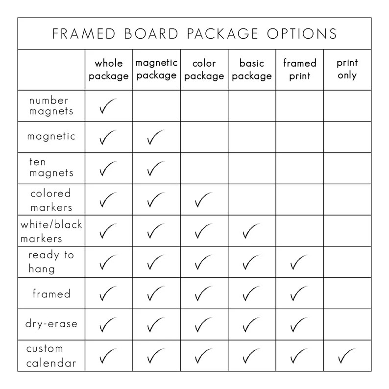 2021 Calendar, Dry Erase Personalized Chalkboard Calendar Farmhouse Style 18x24 or 24x36 Framed W... | Etsy (US)