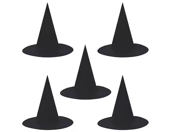 Adult Black Witch Hats pack of 5  Fun Men Women Teen Bulk | Etsy | Etsy (US)