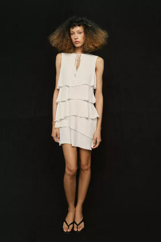 SHORT RUFFLED DRESS | Zara UK