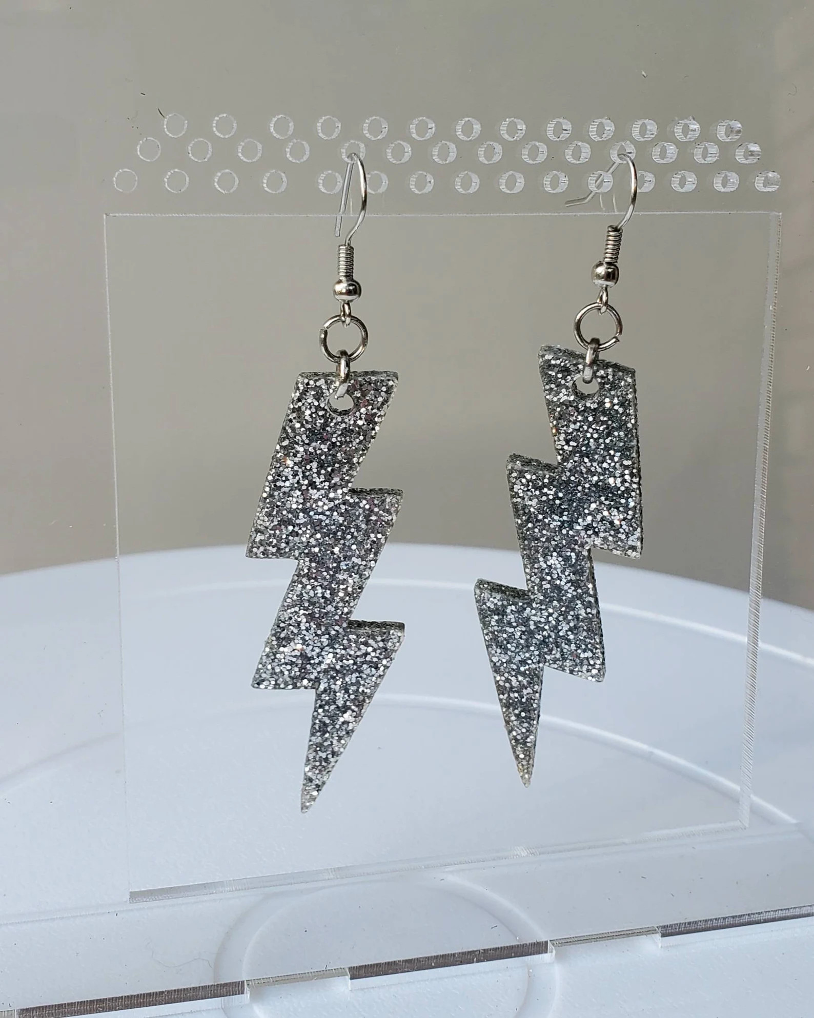 big lightning bolt earrings, lightning earrings, statement earrings, lightning earrings, christma... | Etsy (Global)