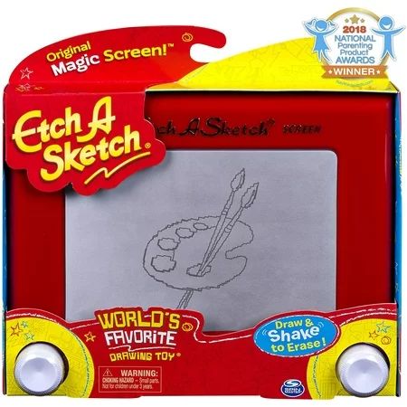 Etch A Sketch, Classic Red Drawing Retro Toy with Magic Screen | Walmart (US)