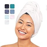 AQUIS Microfiber Hair Towel, Water-Wicking, Ultra Absorbent & 50% Faster Drying, for All Hair Types, | Amazon (US)