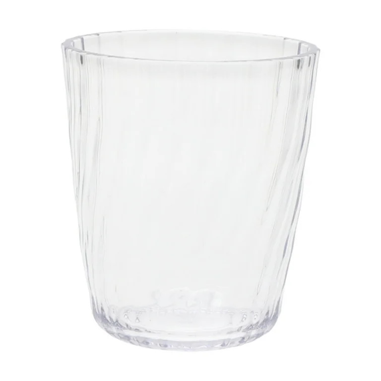Mainstays 14-Ounce Acrylic Short Embossed Swirl Tumbler, Clear | Walmart (US)