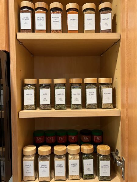 A very aesthetically pleasing way to store and display your spices. 

#LTKfindsunder50 #LTKGiftGuide #LTKhome