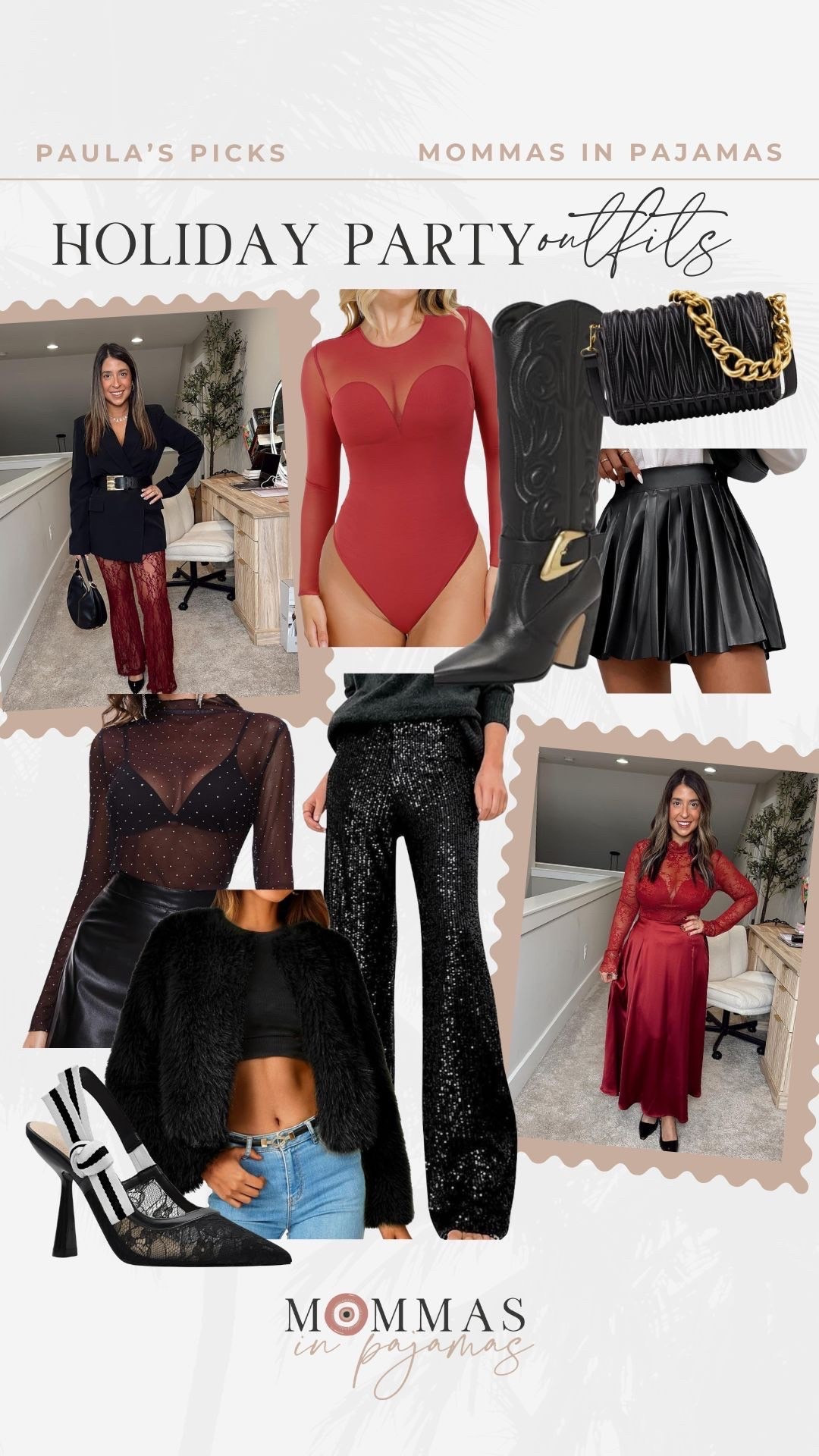 I’ve rounded up my favorite holiday party looks that double as gorgeous New Year’s Eve outfits. The sparkly black and red/burgundy combo is absolutely stunning for the winter and I love the sequin pants. 
New Year’s Eve outfit inspo, holiday party outfit inspo 

#LTKMidsize #LTKPetite #LTKHoliday
