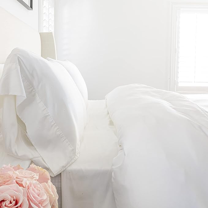KICKEE Sheet Set, 100% Viscose from Bamboo, Sateen Weave, Silky Soft Bedding for Heavenly Comfort... | Amazon (US)