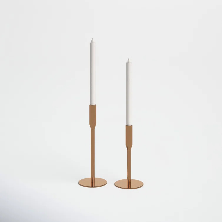 Belden Killian 2 Piece 11" Metal Tabletop Candlestick Set (Set of 2) | Wayfair North America