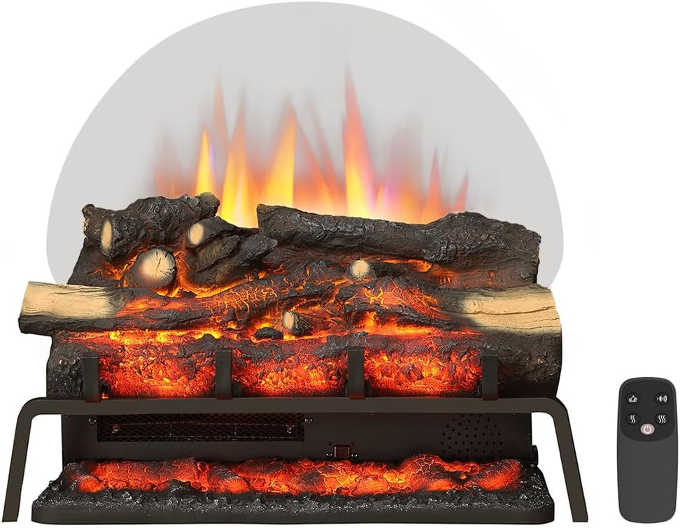 LegendFlame 23" W Free Standing Electric Fireplace Log Set (EF290), Fireplace Insert, Heater 750W/1500W, Crackling Sound, Remote Control | Amazon (US)
