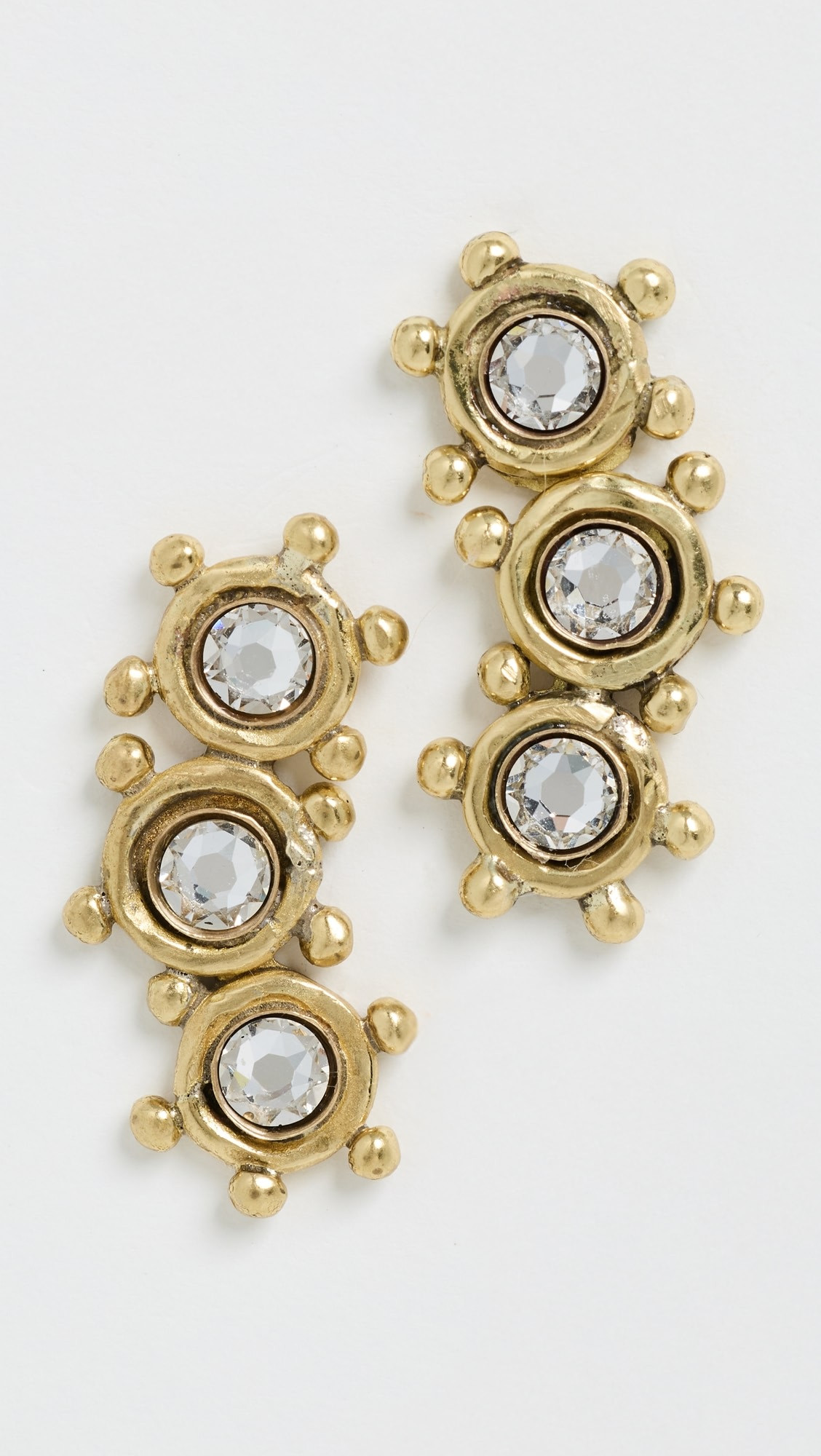 Kavi Crystal Mix Stud Climber Earrings | Shopbop