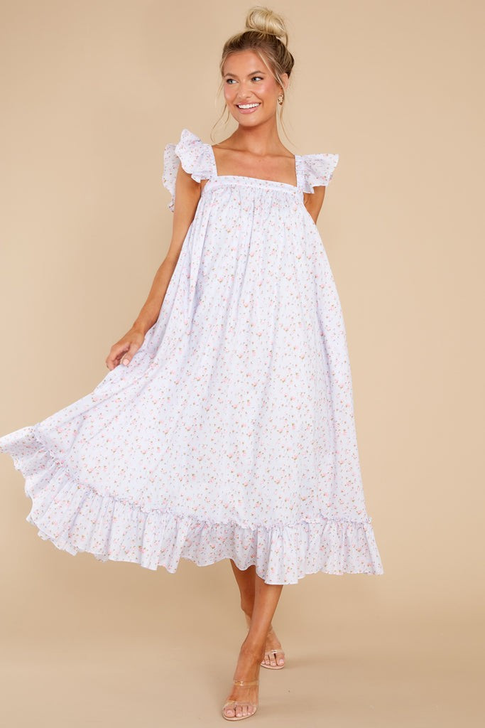 World Of Possibilities Lavender Floral Print Dress | Red Dress 