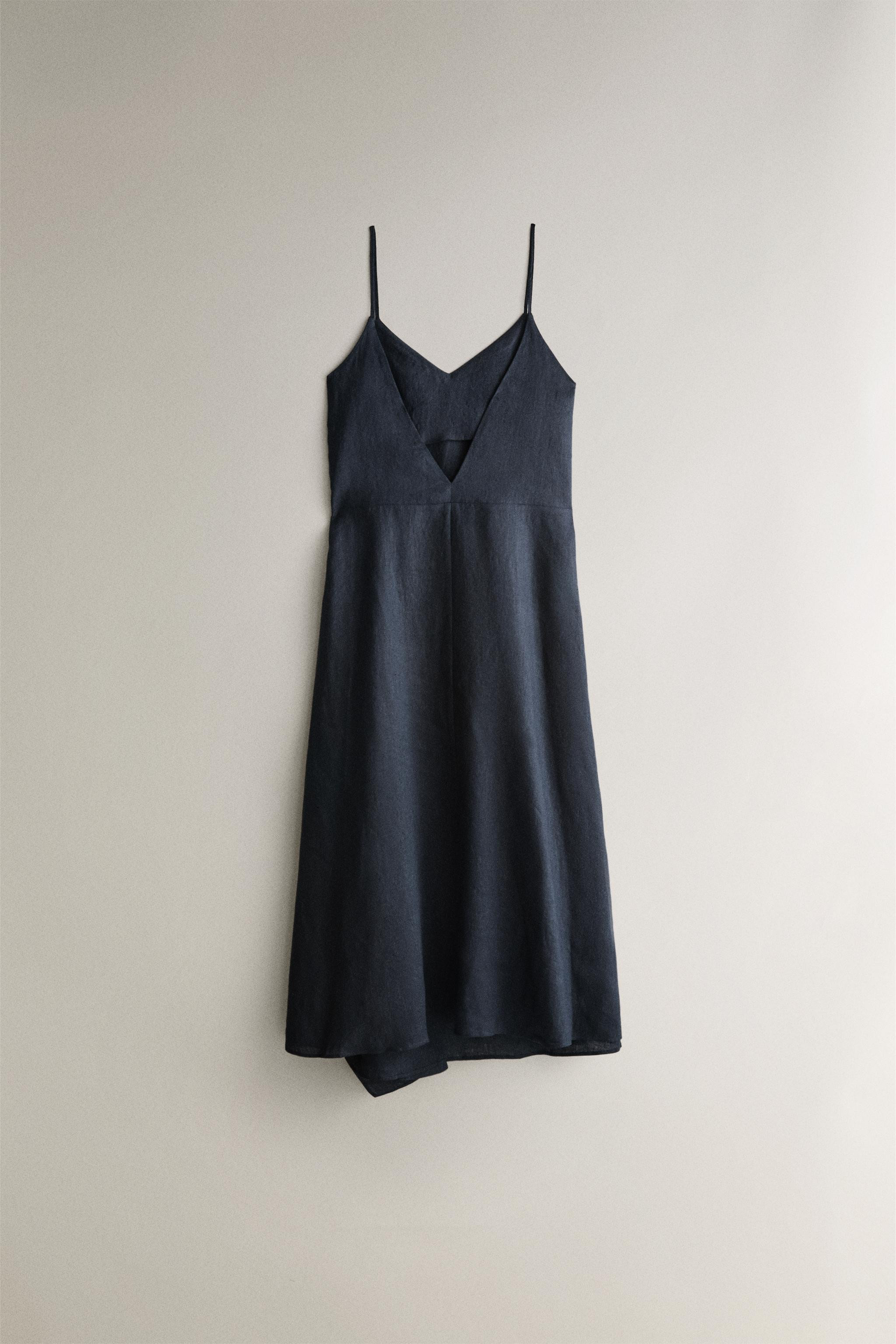 ASYMMETRIC LINEN BEACH DRESS | Zara US
