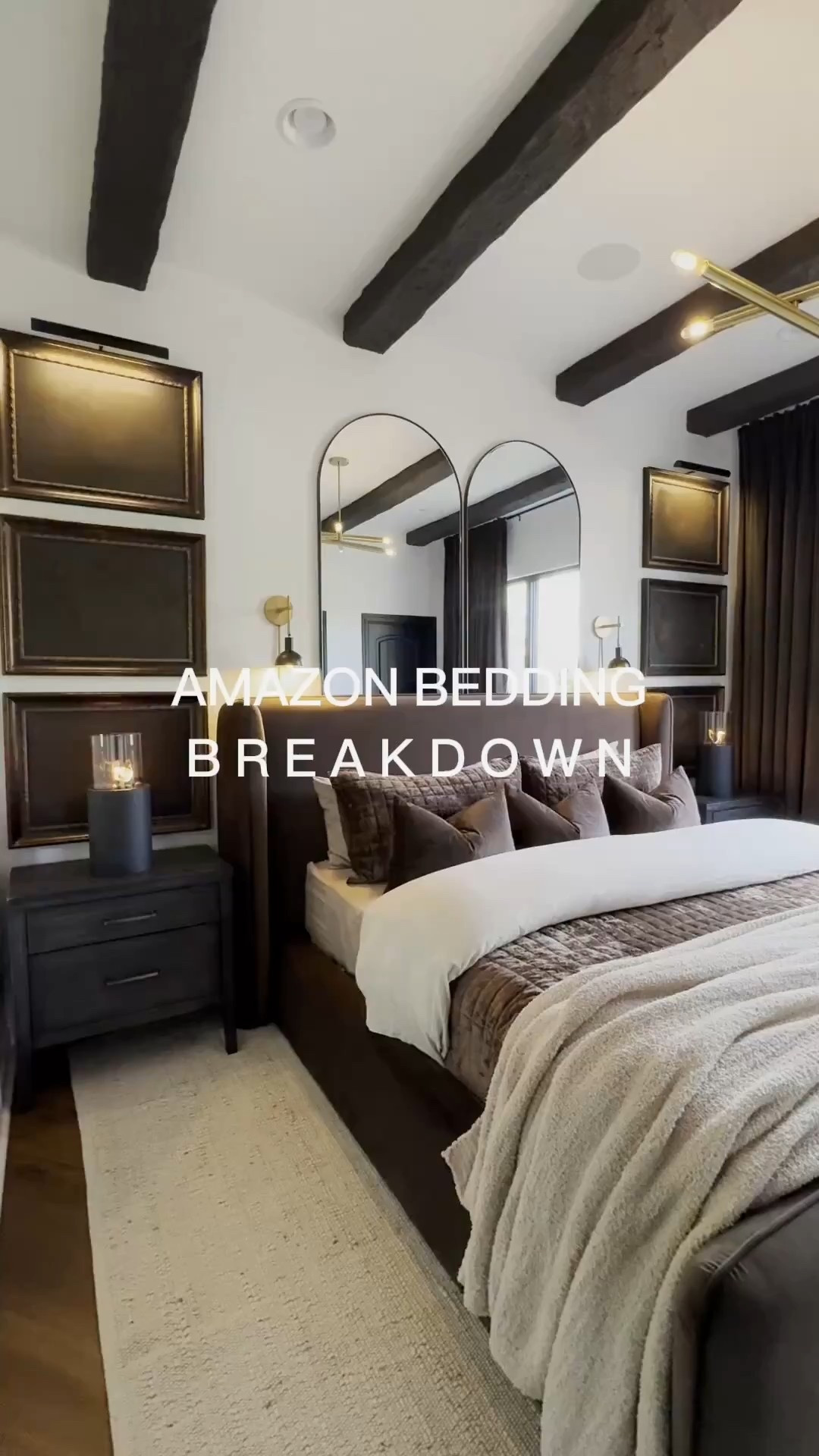 Amazon Bedding Finds. The chocolate brown velvet quilt is my favorite find this month. Giving it 6 ⭐️s! So soft and beautiful 😊

Chocolate velvet quilt + brown velvet bed 🤎✨ Picture lighting and layered textures bring this moody bedroom decor to life. Cozy, modern, and effortlessly chic.

#bedding #amazonbedding #amazonhome #cozybedding #homedecor #homestyling #velvetquilt #velvetbed #linenduvet #neutralbedding #brownbedding #brownpillows #amazonpillows #velvetcurtains #chocolatecurtains #bedroominspo #moodybedroom #moodyart #brownbedroom #bedroomstyling #archedmirrors #fauxbeams #knitthrow #targetblanket #homeaesthetic #homedecorinspo
#LTKGiftGuide

#LTKHome #LTKFindsUnder100