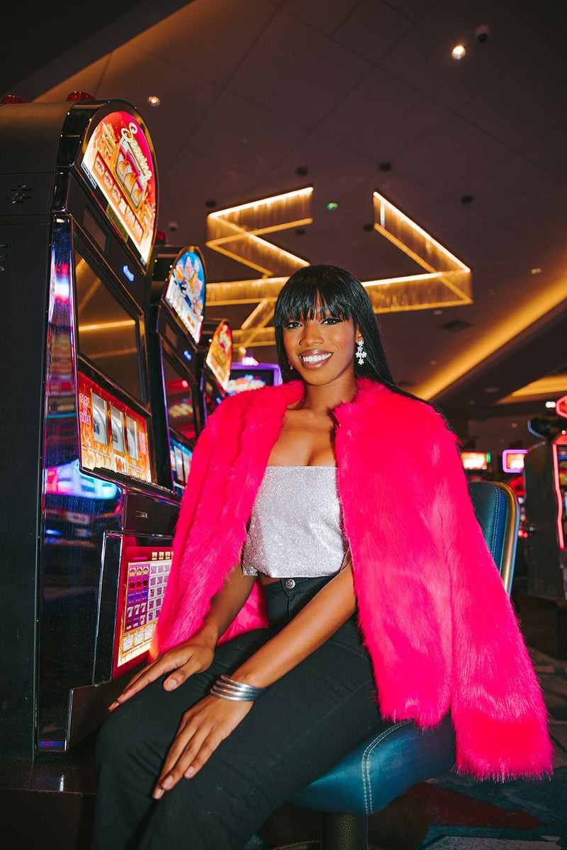 BuddyLove | Baddie Faux Fur Jacket | Hot Pink | BuddyLove