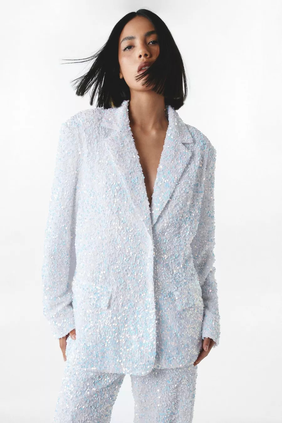Premium Velvet Sequin Blazer | Nasty Gal US