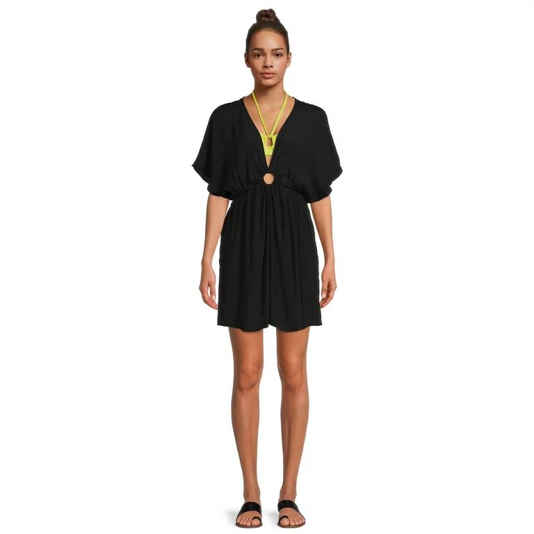 Time and Tru Women's O Ring Batwing Cover Up | Walmart (US)