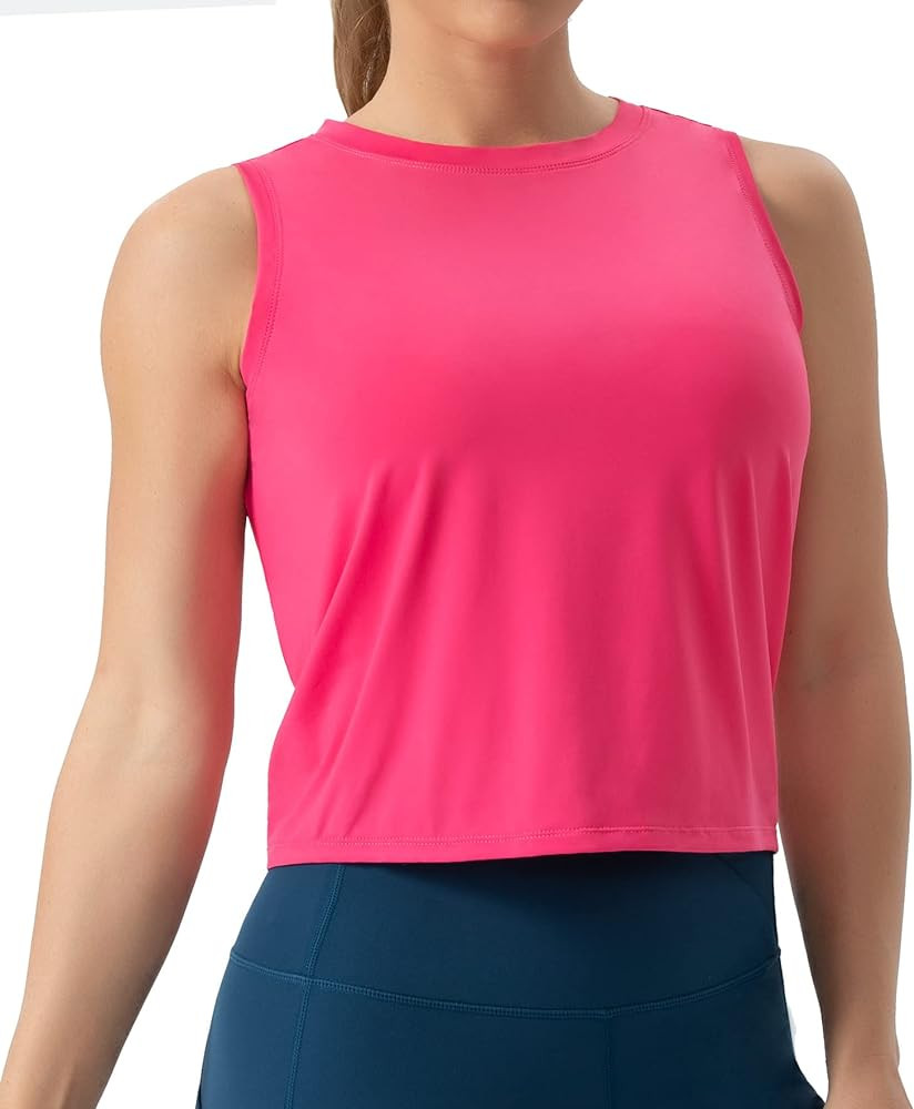 THE GYM PEOPLE Women's Workout Tops in Ice Silk Quick Dry Sleeveless | Amazon (US)