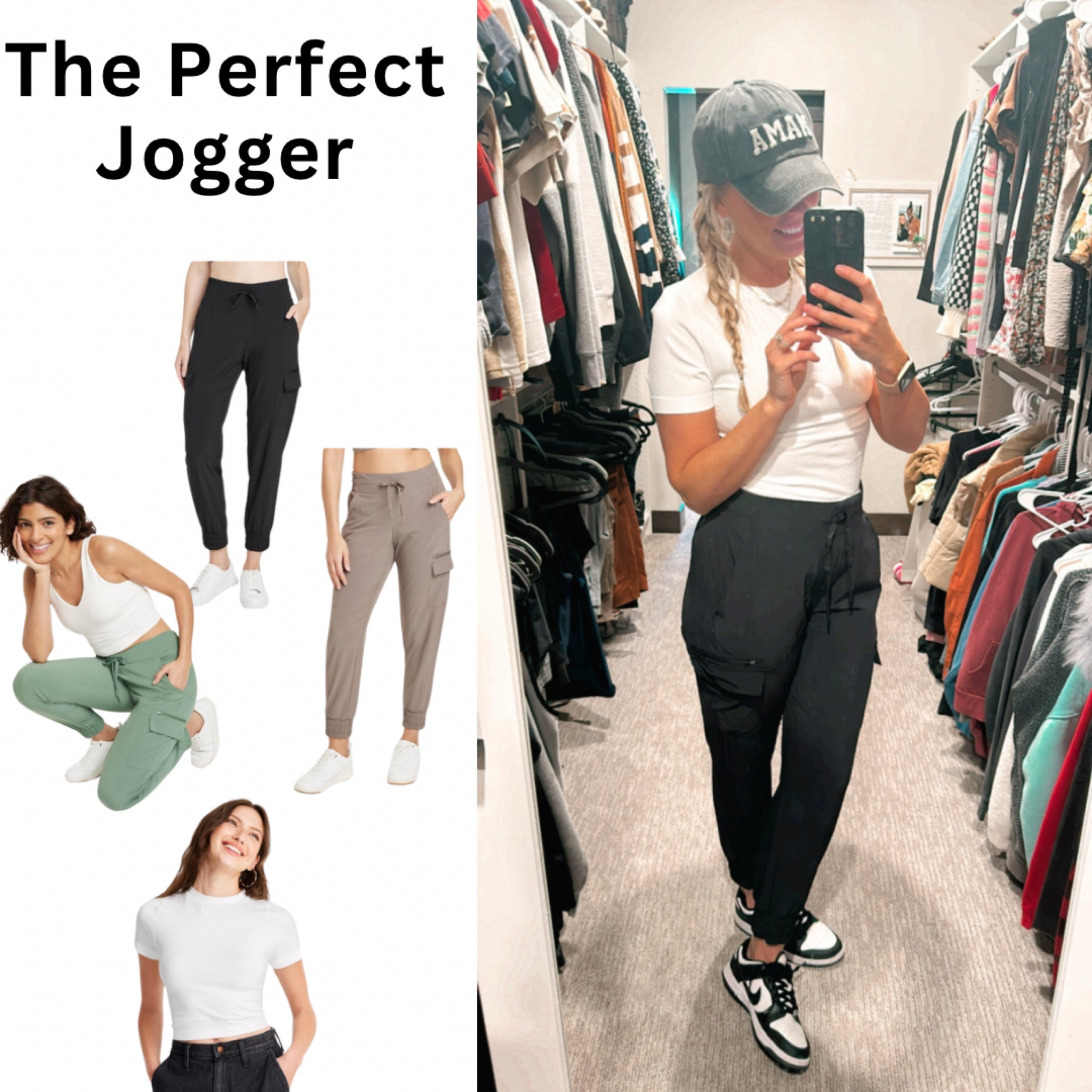 I’m freaking out over these! They feel like I’m not wearing anything they are SO comfy! You can either dress them up for work or dress them down for every day use. I’m wearing a size Medium in the joggers and I’m 146 lbs & 5’6. I bought them in black and the taupe, now I want to go buy the green ones 🤣 

I’m also always on the hunt for a good basic top, and this white one feels luxurious. I like the way it lays on my neck and the details on the shoulder. It’s going to be great for layering!! I also got it in black and I’m wearing a medium! 

#jogger
#workwear
#kidssports
#casual
#cute
#mom
#trendy 

#LTKtravel #LTKworkwear #LTKfindsunder50