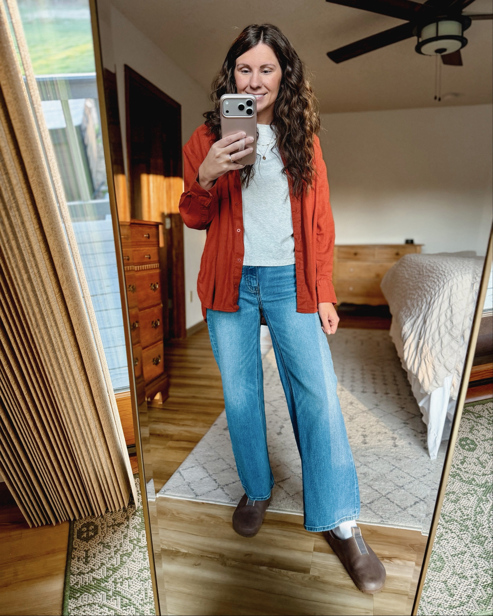 wearing size small in this tee (100% cotton!), small petite in my linen button up (would prefer regular small—sleeves are kind of short), and 24 in the 26” inseam in my jeans. My clogs are size 6!

#LTKootd #LTKPetite #LTKgrwm