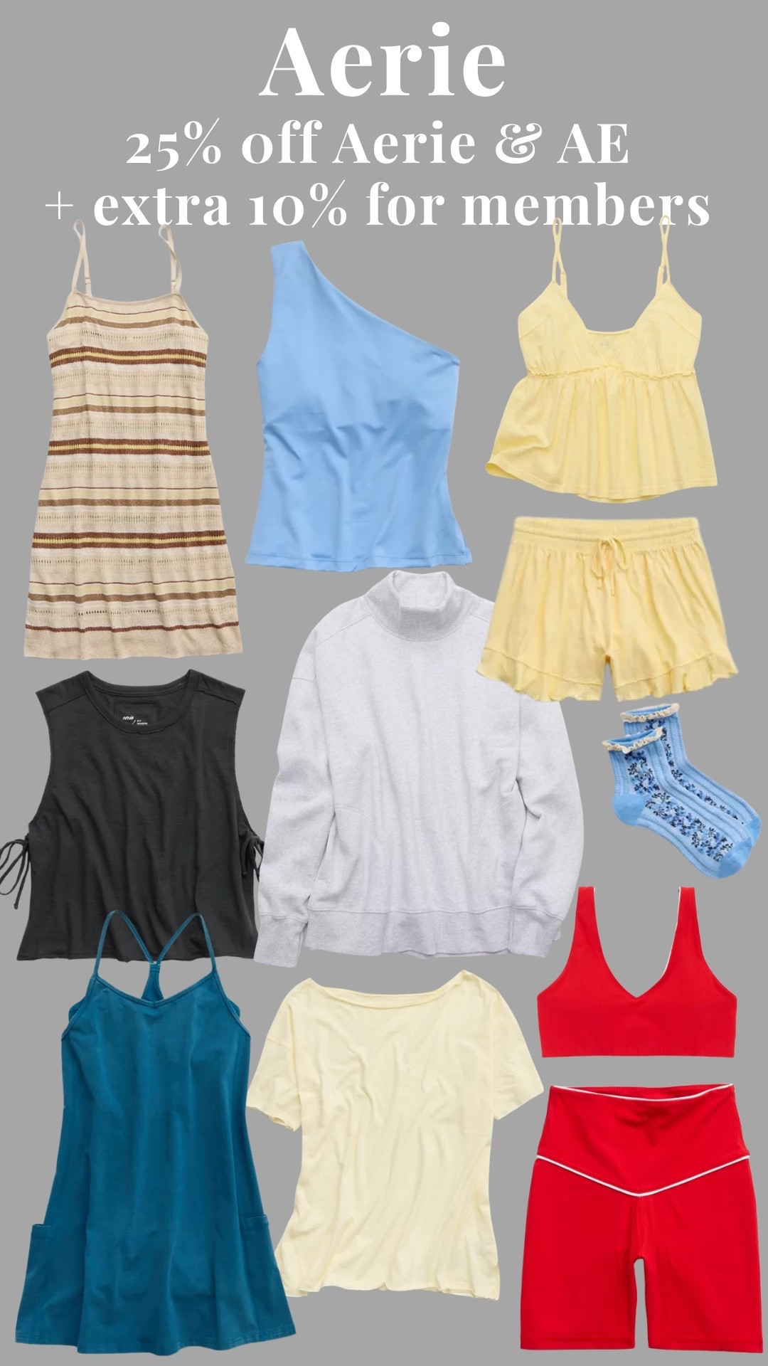 25% off Aerie & AE + extra 10% for members 🤩

@American Eagle Outfitters 
@Aerie

#LTKootd #LTKgrwm #LTKSaleAlert