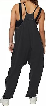 HAILTH Rompers for Women Casual Summer Jumpsuits Sleeveless Loose Spaghetti Strap Overalls Jumper... | Amazon (US)