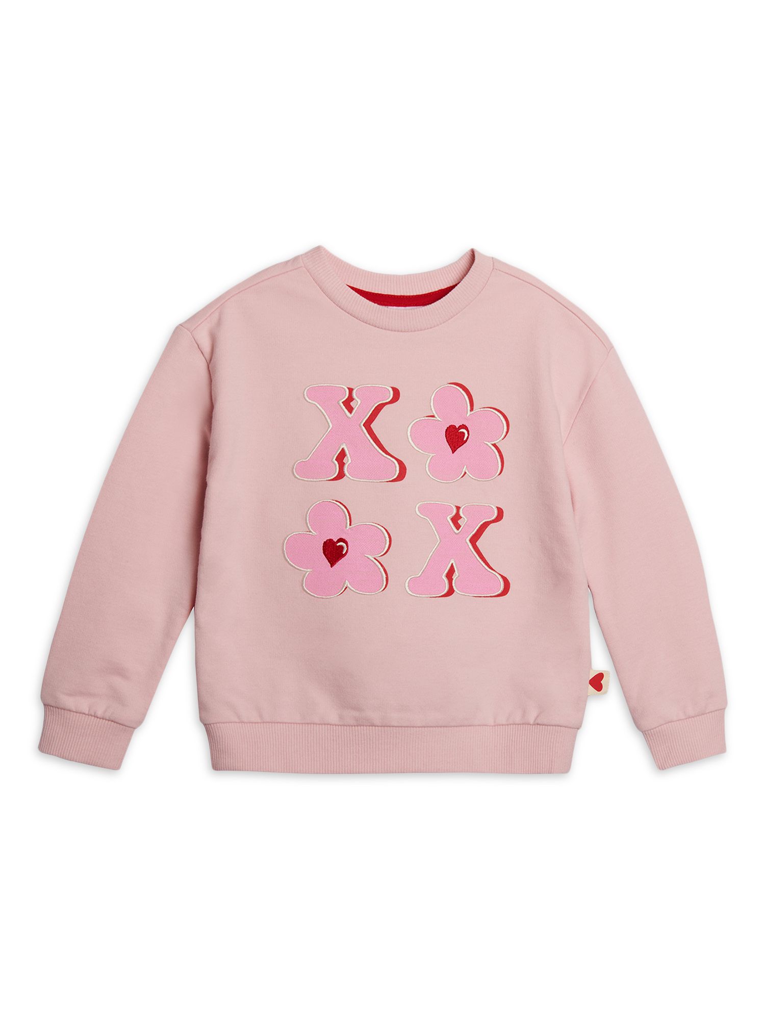 Wonder Nation Toddler Girls Valentines Day Crewneck Sweatshirt with Long Sleeves, Sizes 2T-5T | Walmart (US)