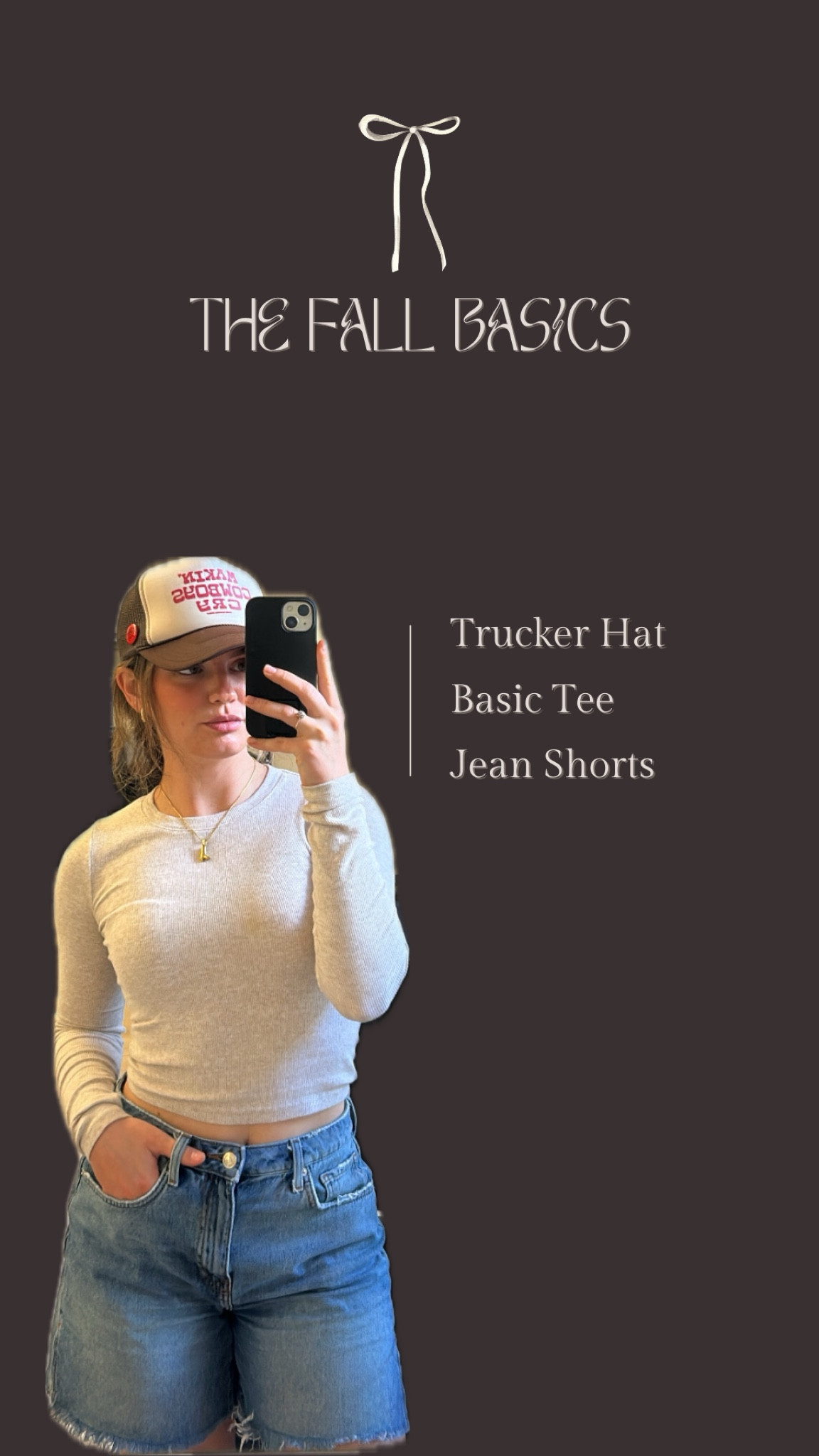 FALL COLLECTION 🤎🍂

the basics matter. jean shorts and a fitted tee for this transitional season! 

#LTKSeasonal #LTKStyleTip #LTKHalloween