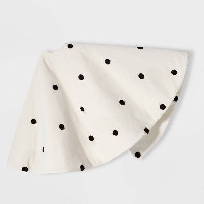 48in Tree Skirt Ivory with Black Polka Dots - Wondershop™ | Target