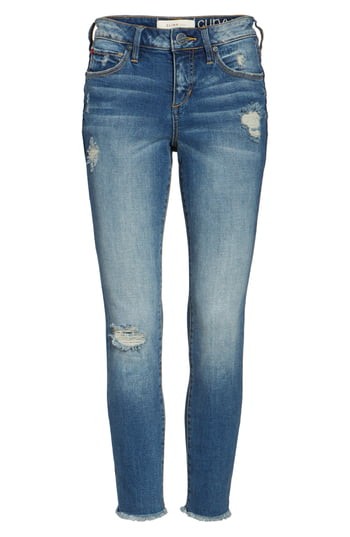 Women's Slink Jeans Frayed Hem Ripped Ankle Jeans | Nordstrom