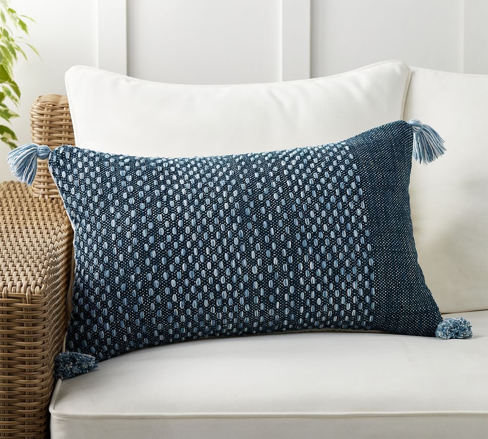 Gallia Outdoor Lumbar Pillow | Pottery Barn (US)