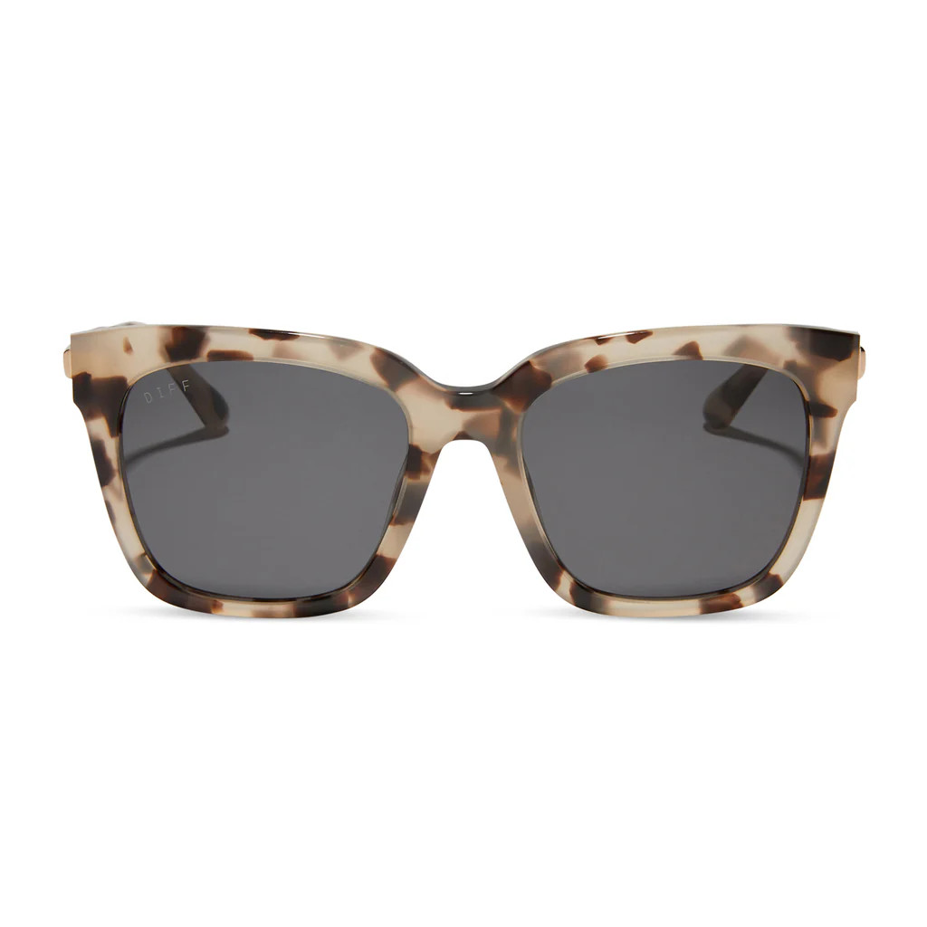 BELLA - CREAM TORTOISE + GREY SUNGLASSES | DIFF Eyewear