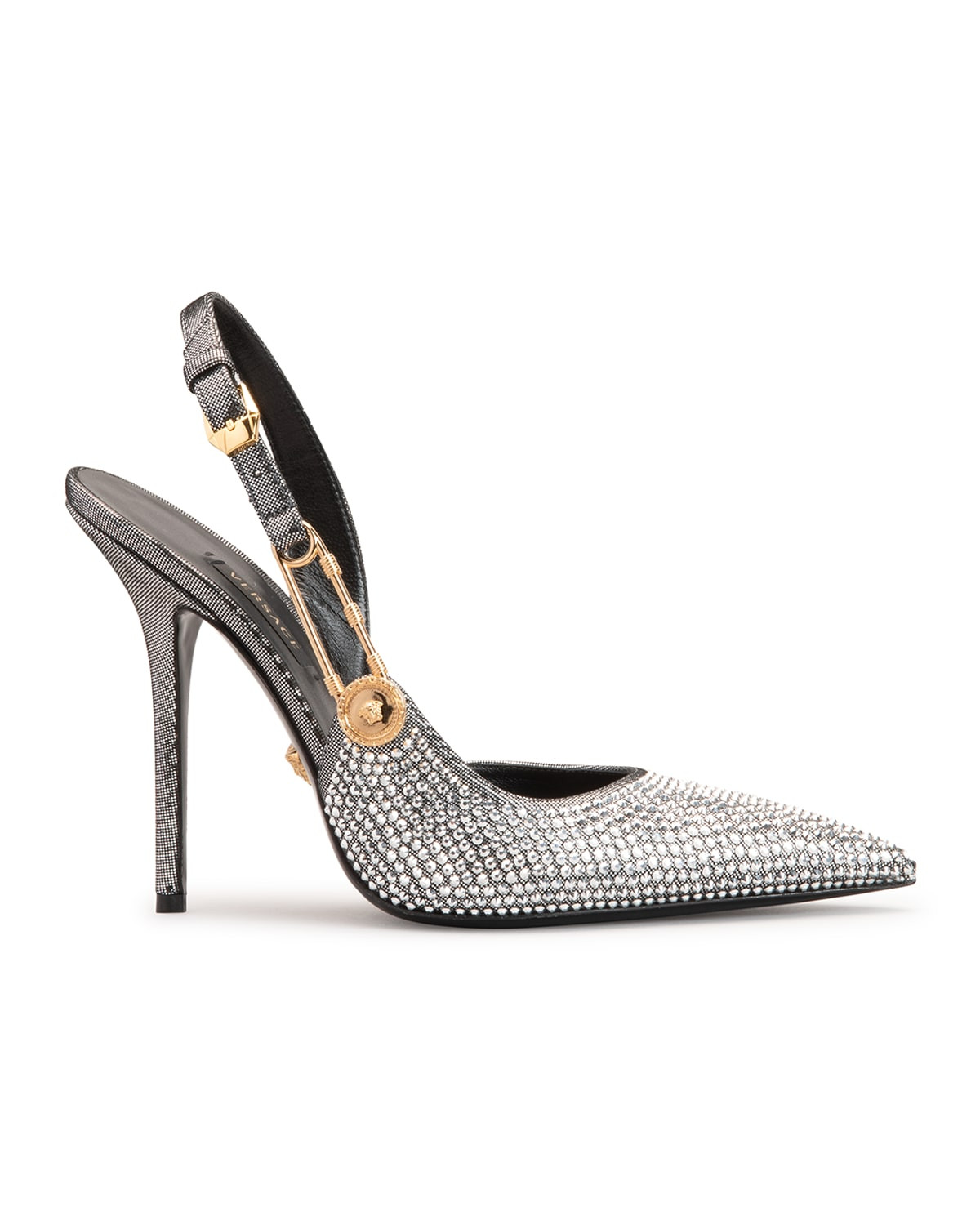 Safety Pin Embellished Slingback Pumps | Neiman Marcus