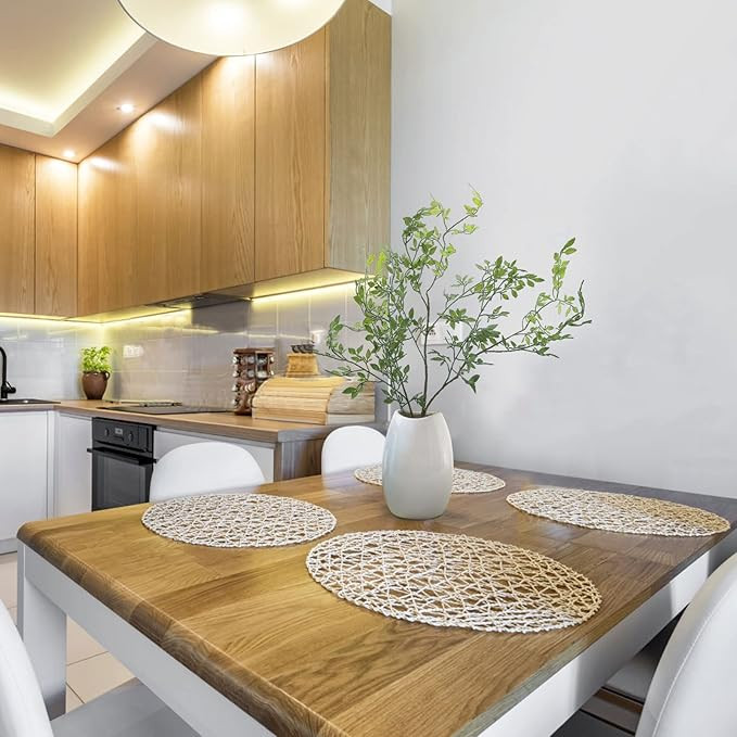 Garhelper 3Pcs Artificial Greenery Plant Branches, 43inch 2 Fork Fake Silk Nandina domestica Thun... | Amazon (US)