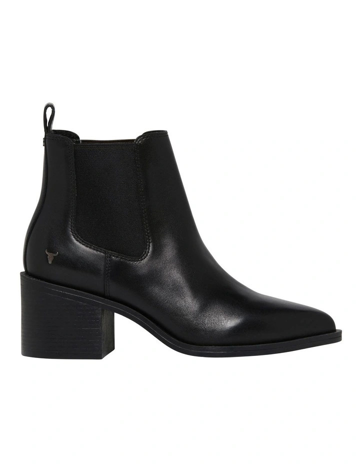 Wonder Black Leather Boot | Myer