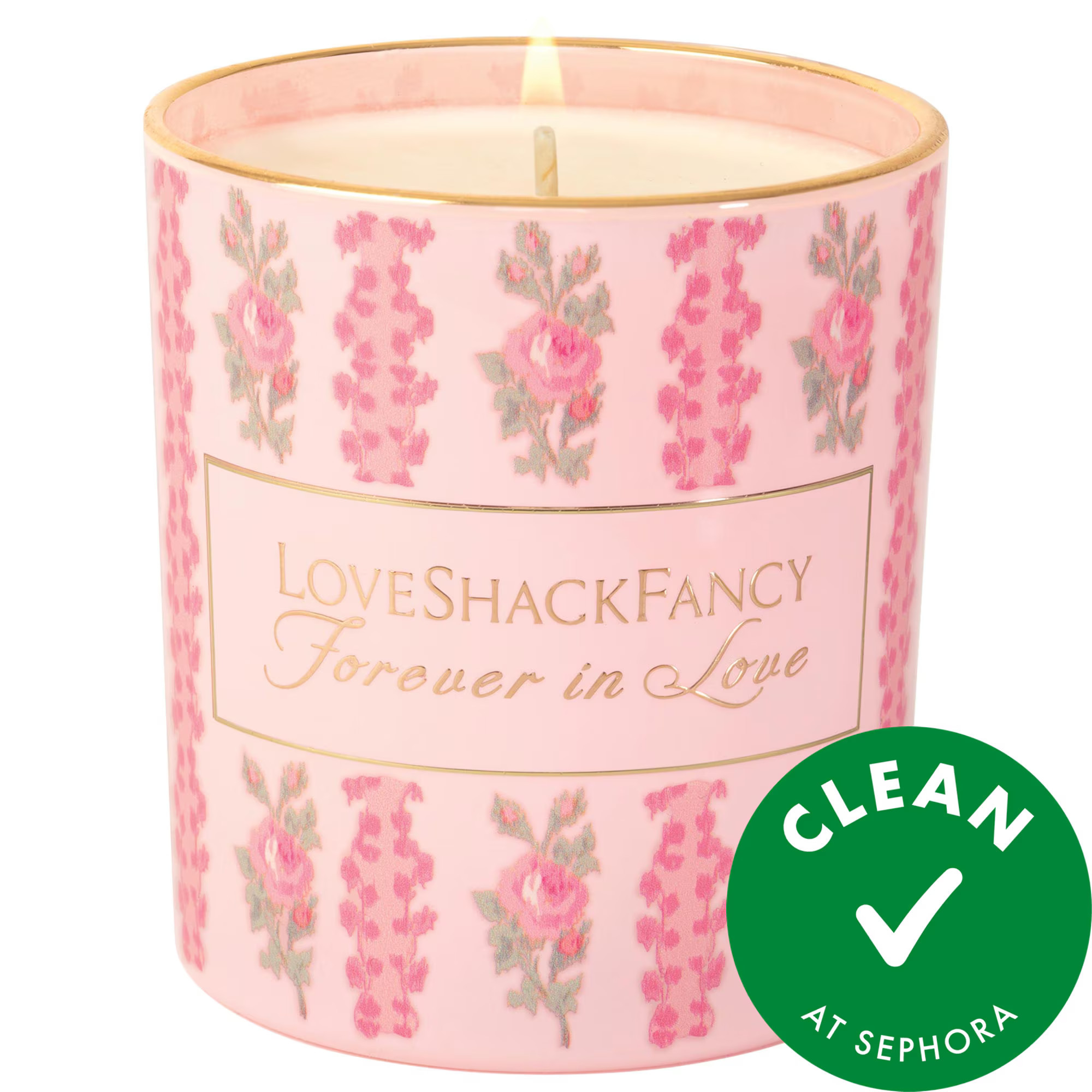 LoveShackFancy Forever in Love Candle with Green Pear & Gardenia 8 oz/226.8 g | Sephora (US)