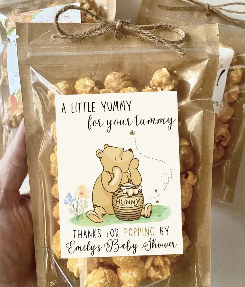 Classic Winnie the Pooh Baby Shower Favors A Little Hunny is on the Way Pooh Birthday Favor Popco... | Etsy (US)