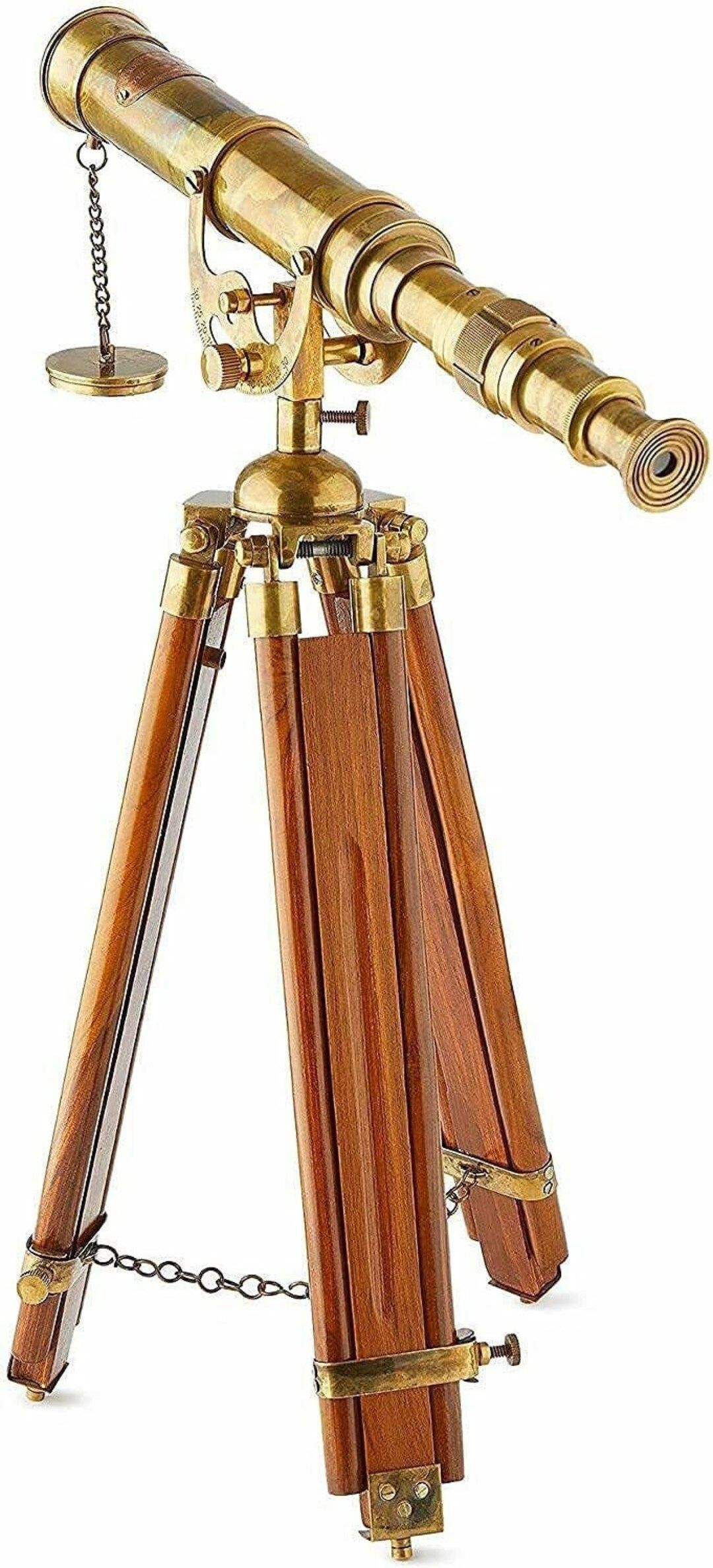 Nautical Handcrafted Vinatge Brass Telescope With Wooden - Etsy | Etsy (US)