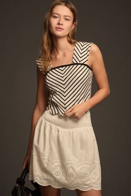 Maeve Square-Neck Cropped Tee | Anthropologie (US)