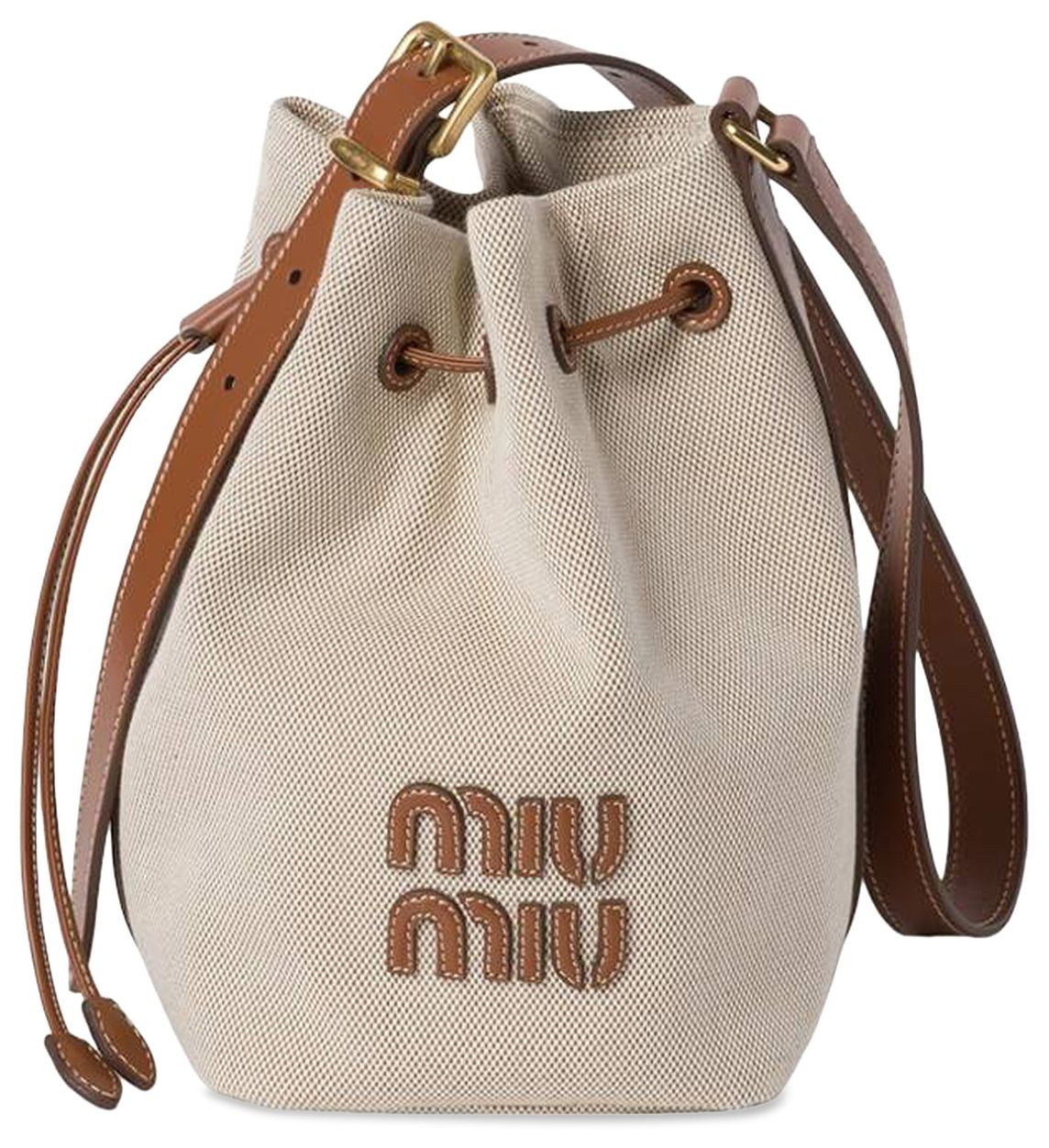 Miu Miu Bucket Bag 'Beige/Brandy' | GOAT
