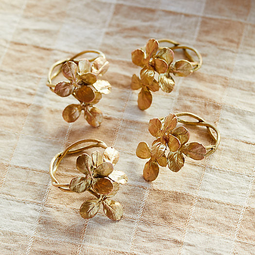 Clover Napkin Rings, Set of 4 | Terrain
