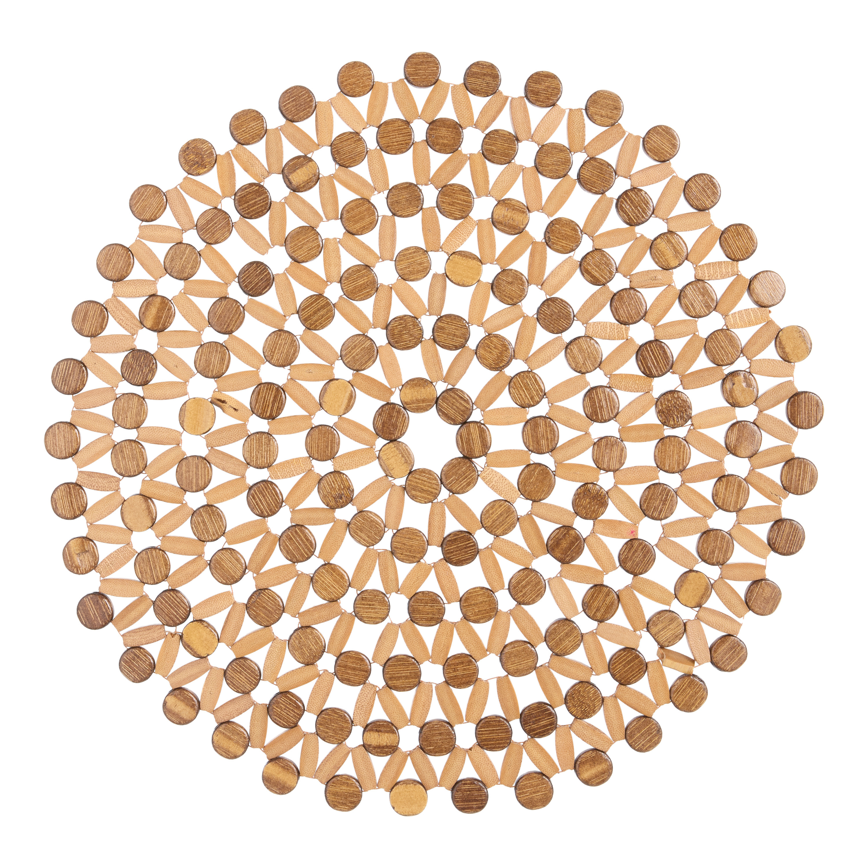 Round Bamboo Blocks Placemat | World Market