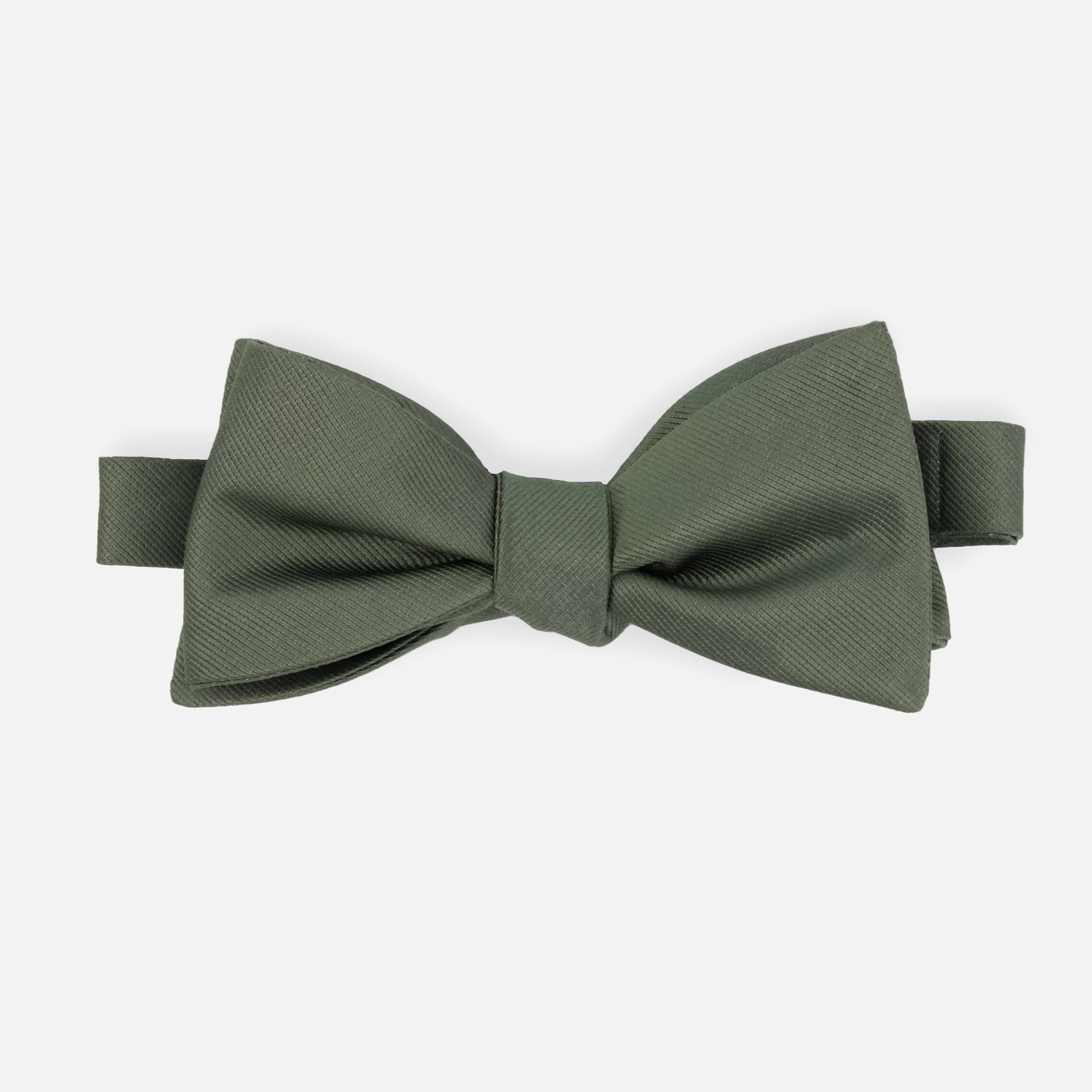 Grosgrain Solid Olive Bow Tie | Silk Bow Ties | Tie Bar | The Tie Bar