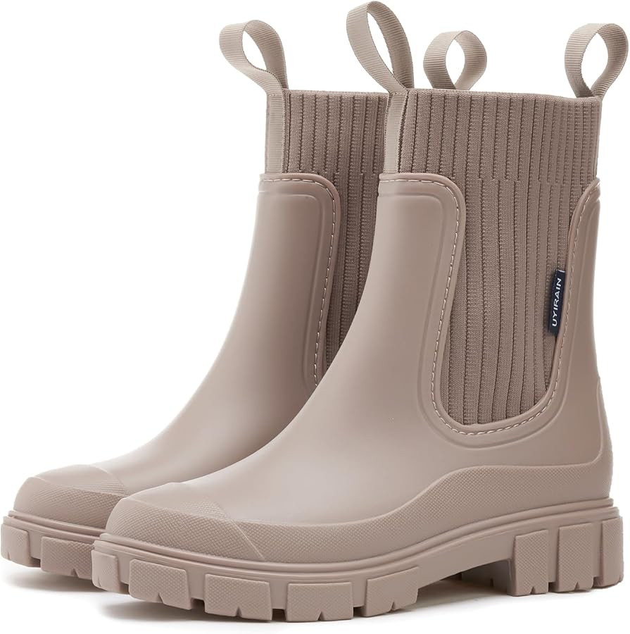 Gummistiefel Damen Halbhoch Wasserdicht Chelsea Boots Stallschuhe | Amazon (DE)