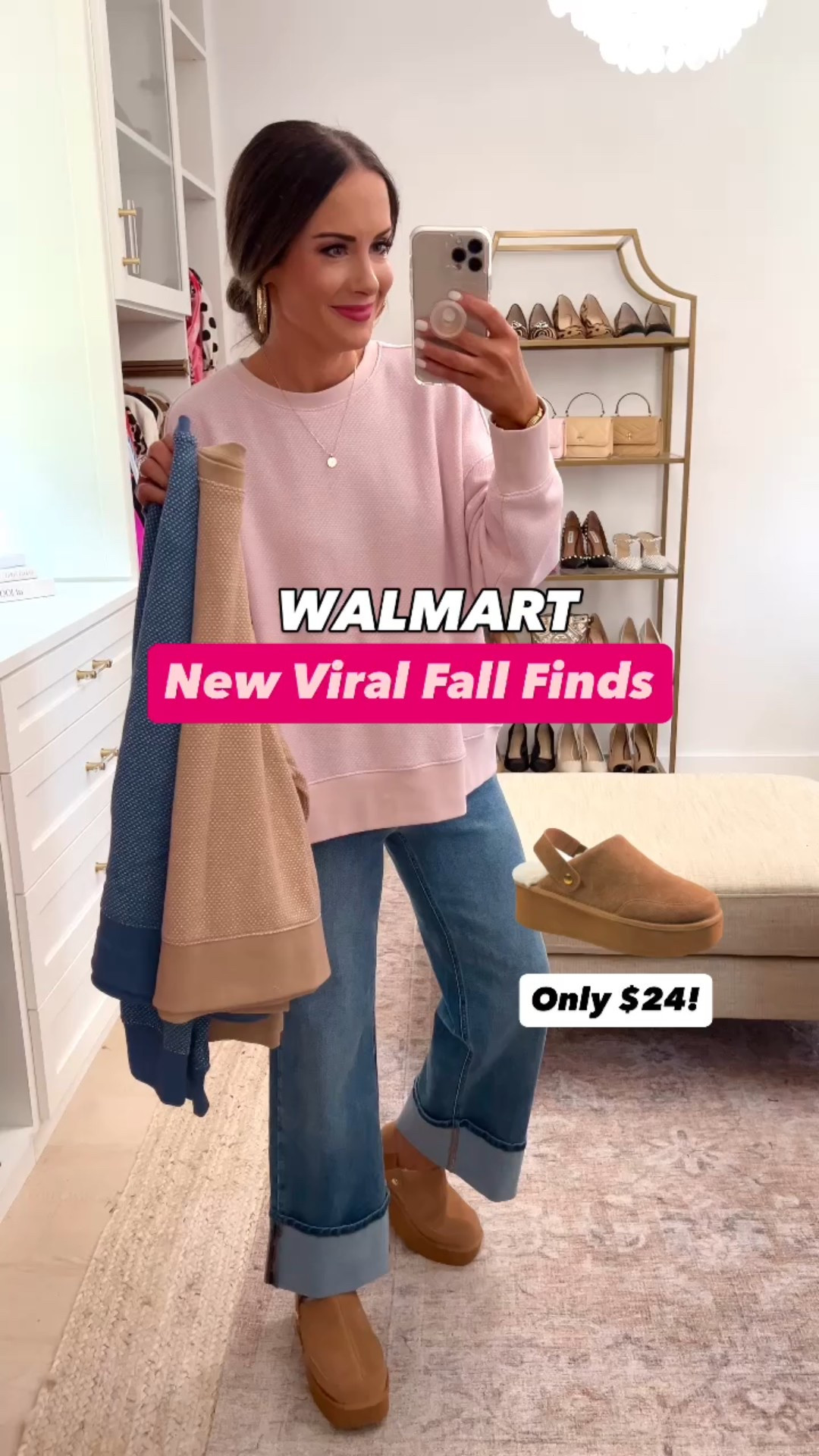 So many new Walmart finds!!! Sized up to a M in the sweatshirt for a relaxed fit. These jeans are so good! Shoes are tts and also come in black! Wearing size 8 and I’m usually a 7.5-8. 