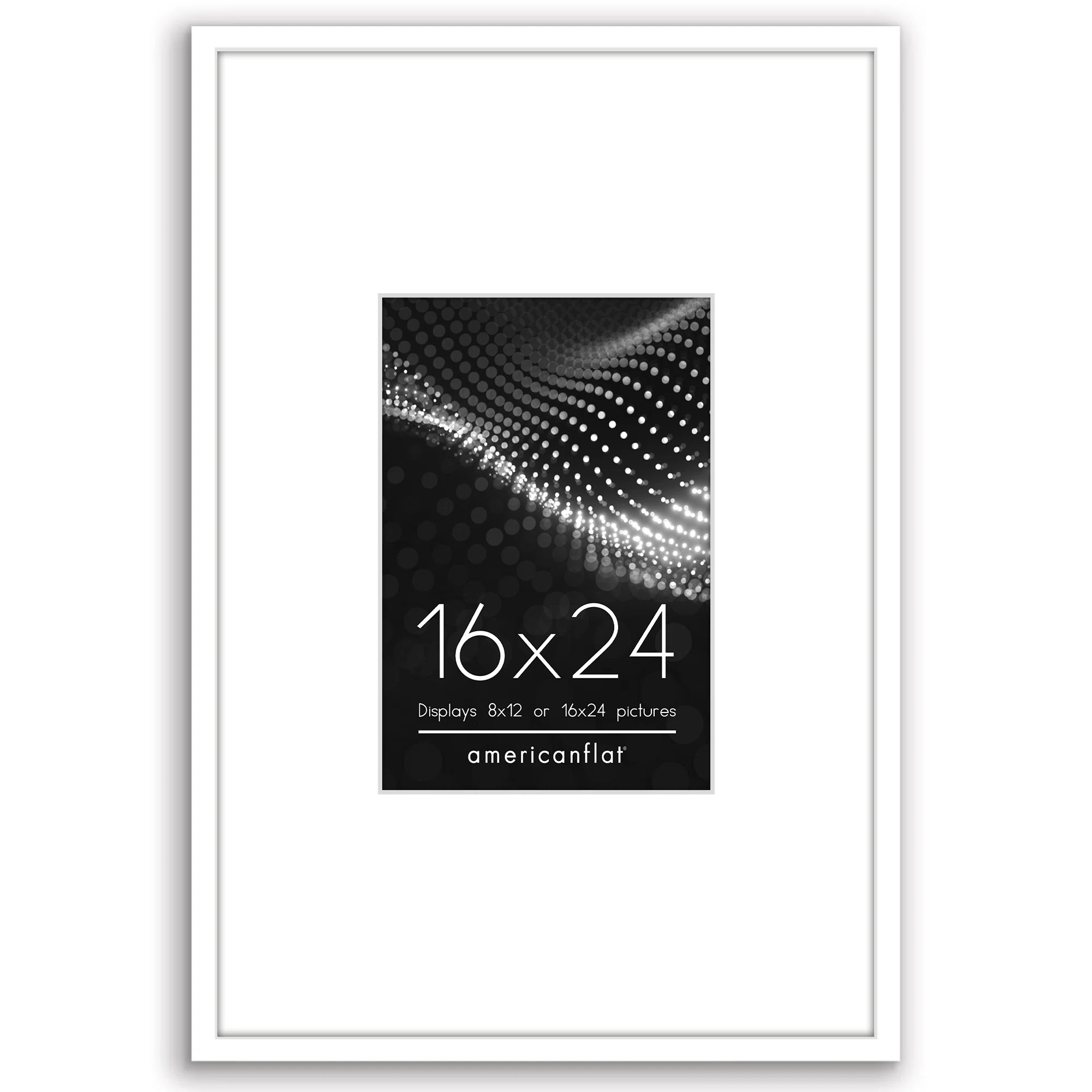16x24 Poster Frame - Use as 8x12 Frame with Mat or 16x24 Frame Without Mat - Thin Photo Frame wit... | Wayfair North America