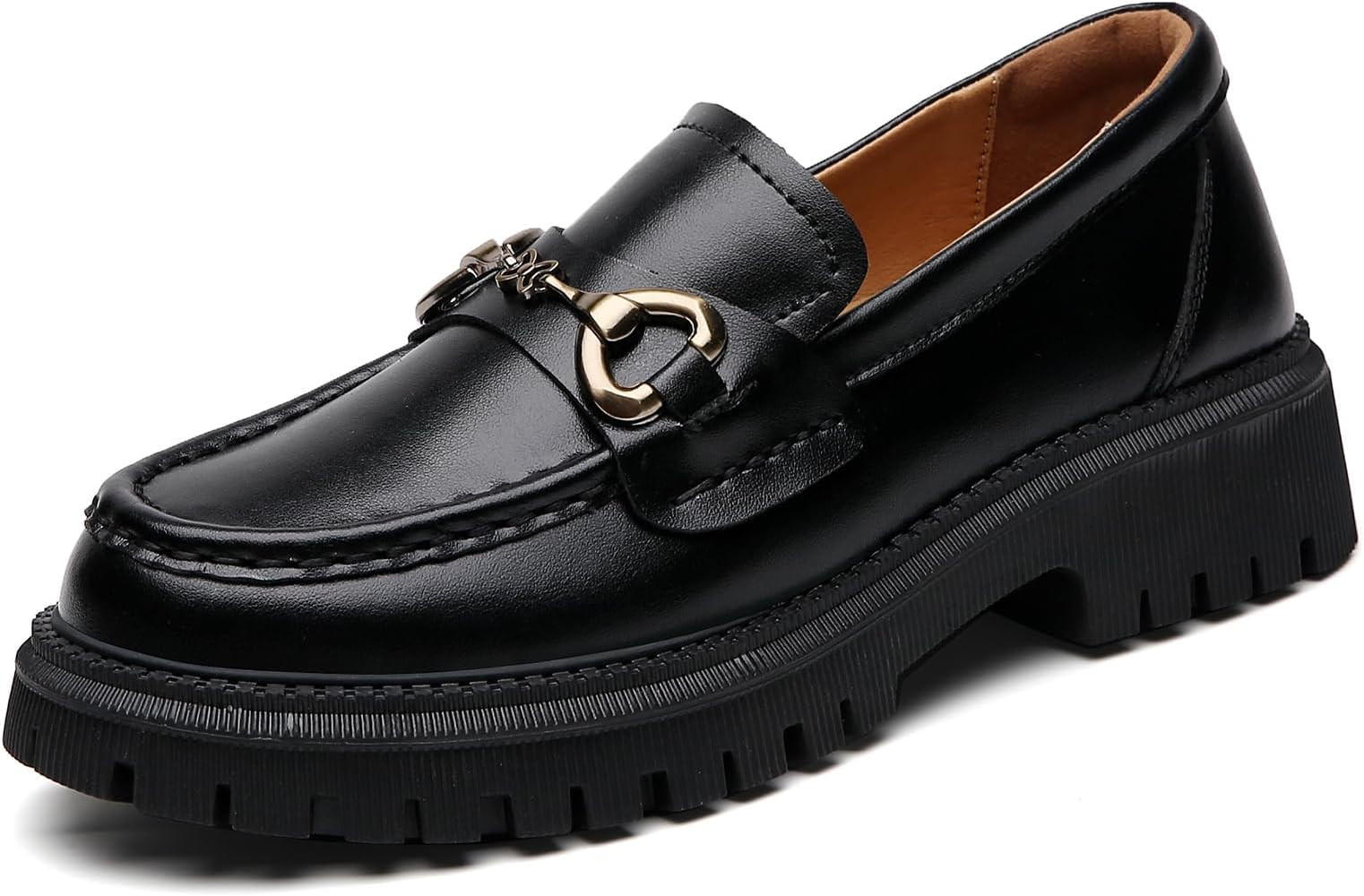 Loafers for Women Women's Loafers & Slip-ons Leather Platform Chunky Penny Shoes Business Casual ... | Amazon (US)