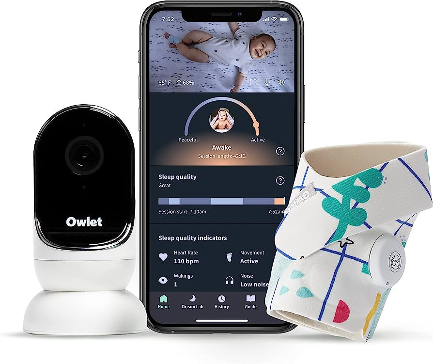 Owlet Dream Duo Smart Baby Monitor - Video Baby Monitor with HD Camera & Dream Sock: Only Baby Mo... | Amazon (US)